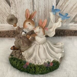 Dakin Susan Wheeler Holly Pond Hill Just Married Bunny Figurine
